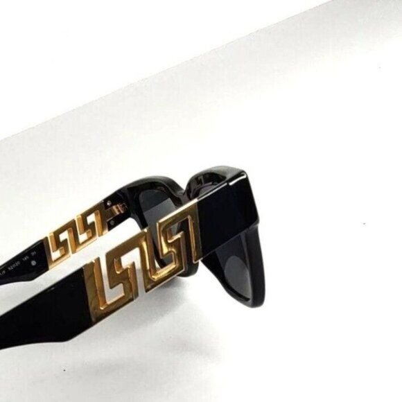 VERSACE Sunglasses Monogram Logo Lens VE4421 La Greca Logo Arms Black - Picture 7 of 14